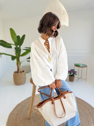 Blouse GIGI manches longues blanche