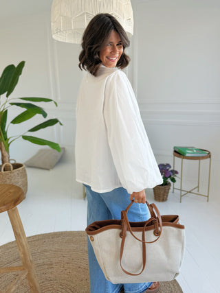 Blouse GIGI manches longues blanche