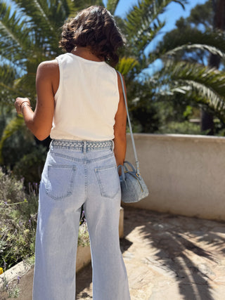 Jean PAULA avec sa ceinture tressée