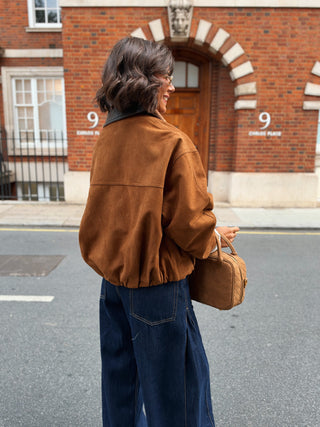 Veste ARCHIBALD façon daim camel
