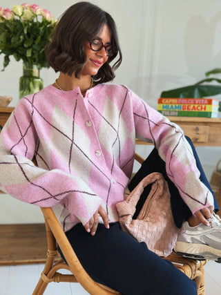 Gilet JACQUARD rose