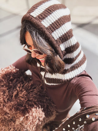 Cagoule MARINIÈRE chocolat&écru