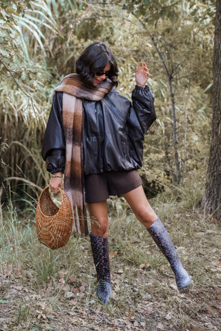 Veste avec sa capuche ANNA marron