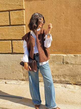 Veste EMILIE marron (Pré-commande)