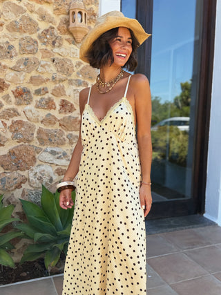 Robe DIVA à pois jaune (Éxpédition le 29/05)