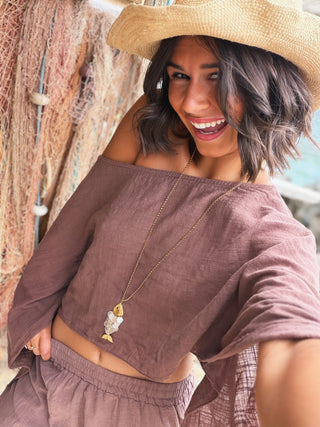 Pantalon SORRA chocolat