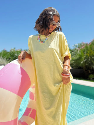 Robe en ÉPONGE jaune