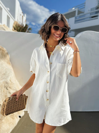 Combi-short OHLALA blanc