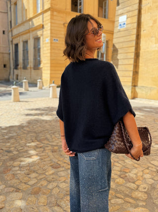 Pull manches 3/4 CONSTANCE marine