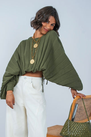 Pull MAËL vert olive