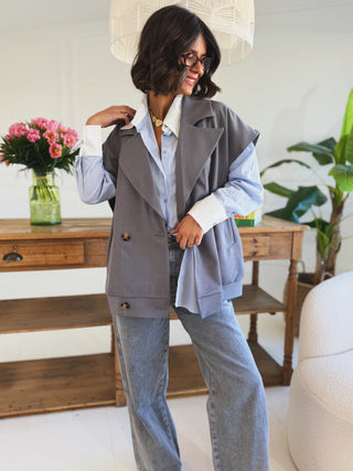 Veste AXEL sans manche gris