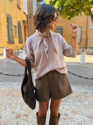 Pull NOEUD taupe