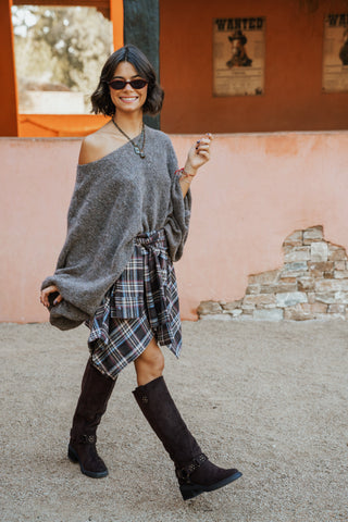 Pull LUNA oversize taupe