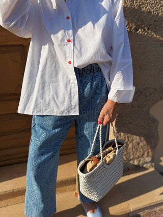 Chemise MIRA blanc&rouge