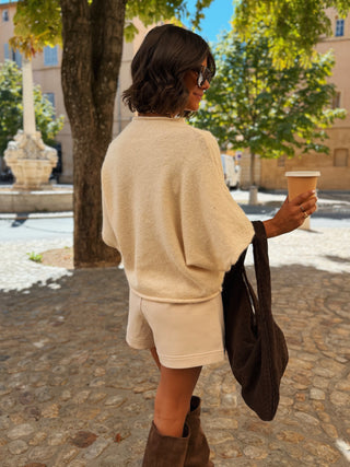 Pull manches 3/4 CONSTANCE beige