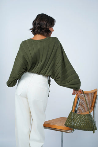 Pull MAËL vert olive
