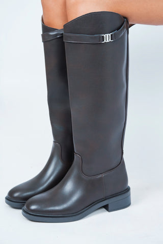 Bottes cavalière chocolat