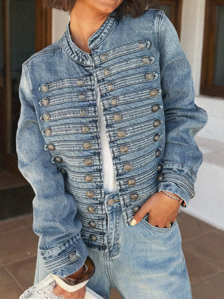 Veste en jean OFFICIER manches longues denim