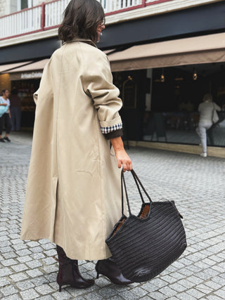 Trench CHARLOTTE long avec ses carreaux