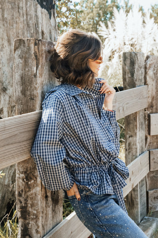 Chemise BRIGHTON CARREAUX marine