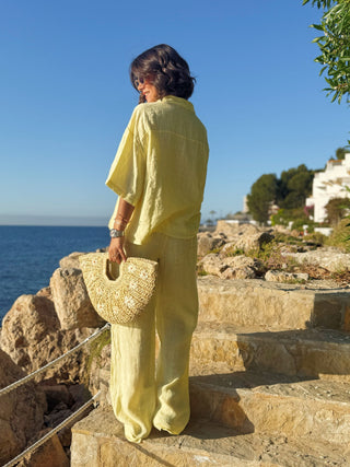 Chemise en LIN jaune