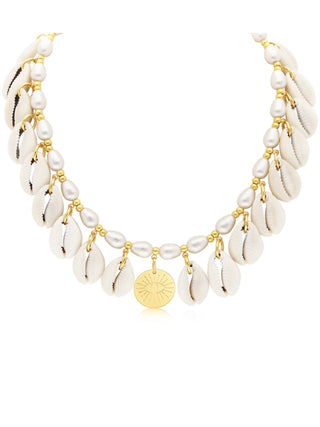 Collier précieux COQUILLAGE blanc