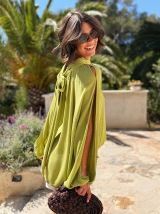 Top BLOOM vert olive