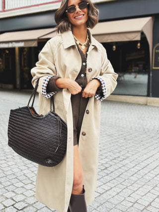 Trench CHARLOTTE long avec ses carreaux