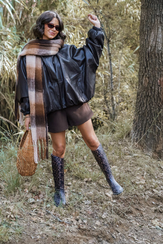 Veste avec sa capuche ANNA marron