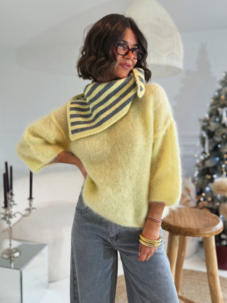 Pull manches 3/4 ZOÉ jaune