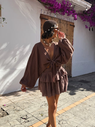 Top CACHE COEUR ISLA chocolat