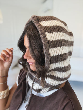 Cagoule MARINIÈRE écru&taupe