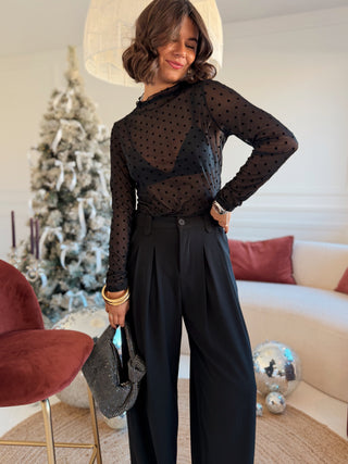 Pantalon NICO à pinces noir