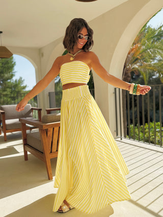 Ensemble MARÉA rayé jaune