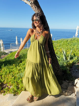 Robe CASSIS vert olive