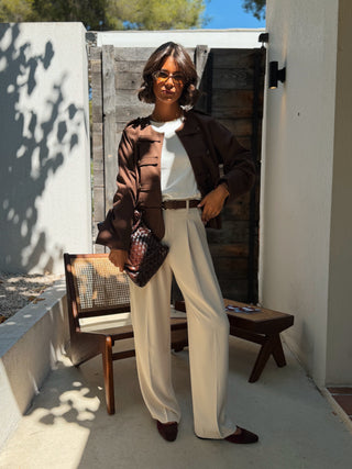 Pantalon à pinces MIKKY beige