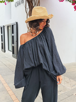 Top MAREA bardot noir