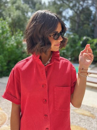 Combi-short VICTORIEN rouge