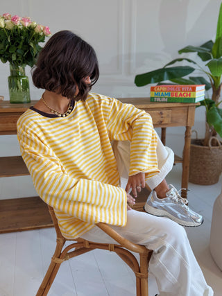 Tee-shirt MARINIÈRE jaune&blanc