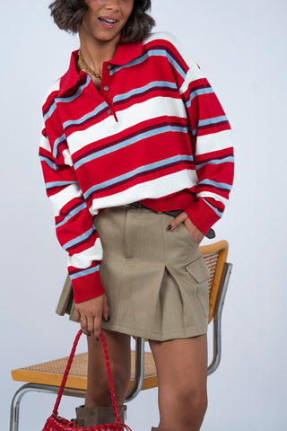 Pull POLO rouge