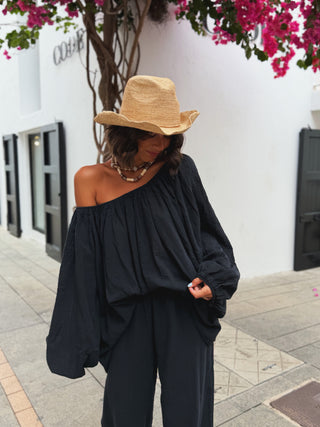 Top MAREA bardot noir
