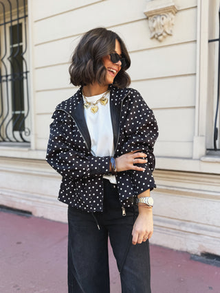 Veste à POIS noir