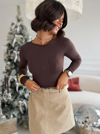 Sous-pull fin chocolat