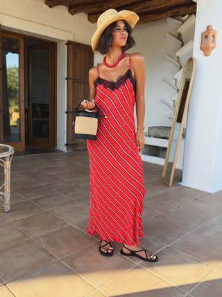 Robe HAMPTONS rayée rouge