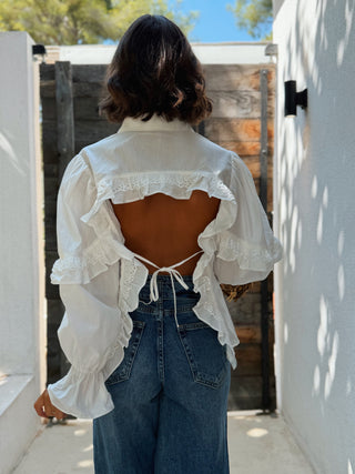 Chemise dos nu en coton