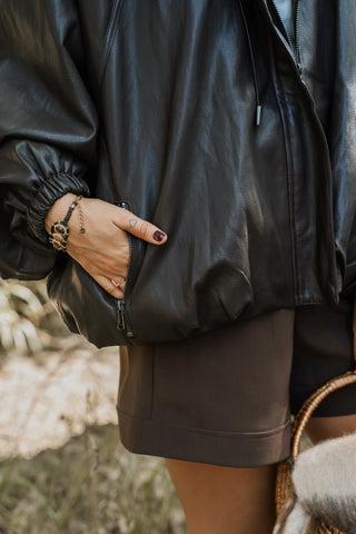 Veste avec sa capuche ANNA marron