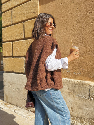 Veste EMILIE marron (Pré-commande)