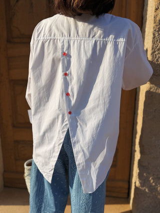 Chemise MIRA blanc&rouge