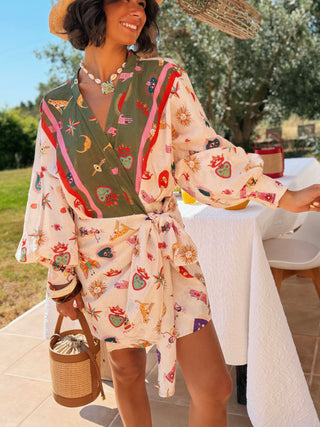 Robe portefeuille PATCHWORK
