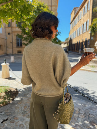 Pull manches 3/4 CONSTANCE kaki